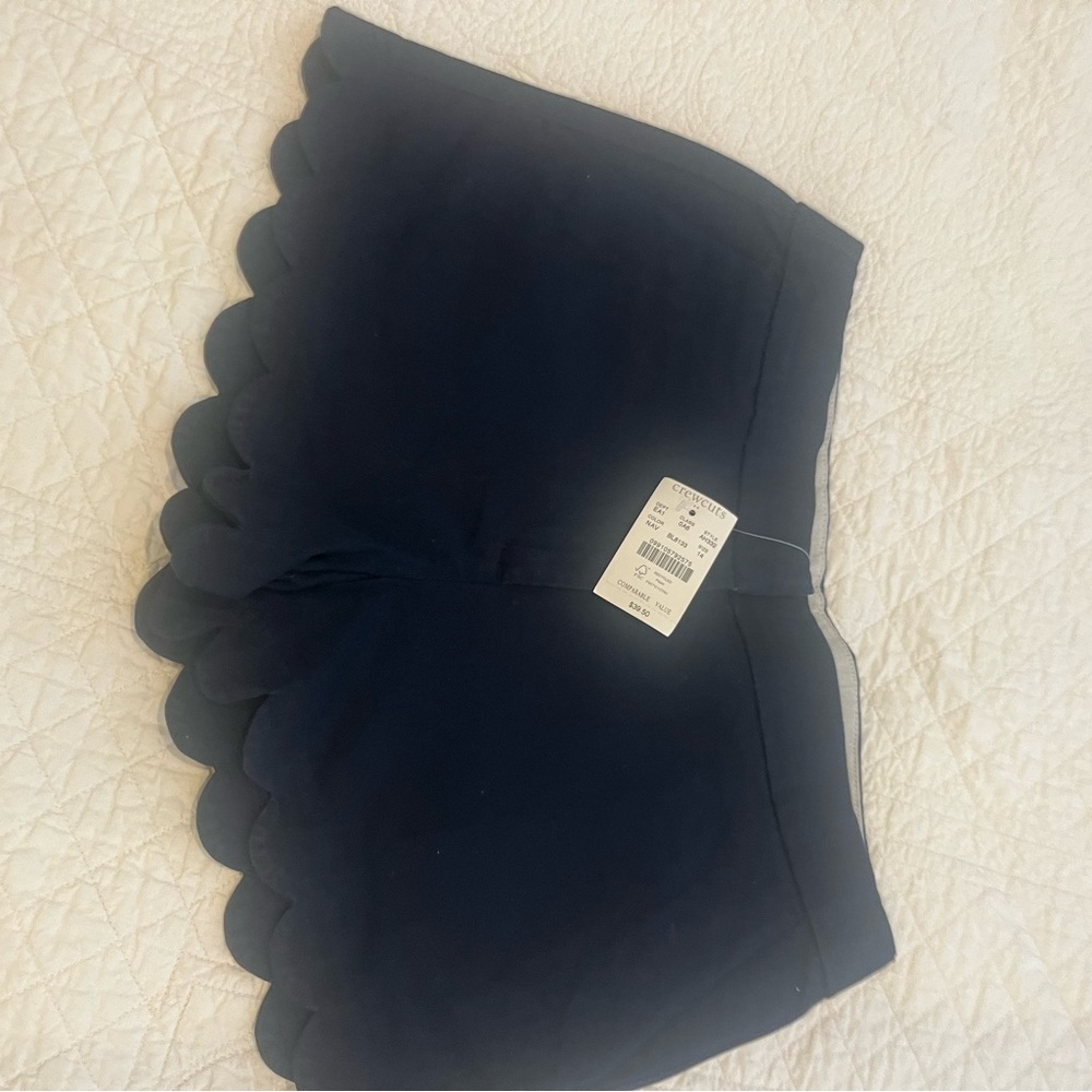 Crewcuts Dark Blue Scalloped Hem High Waist Shorts
